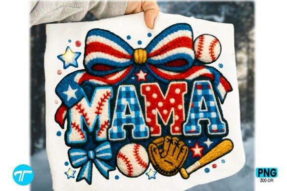 Baseball Mama PNG: Girly Graphics for T-Shirt Designs