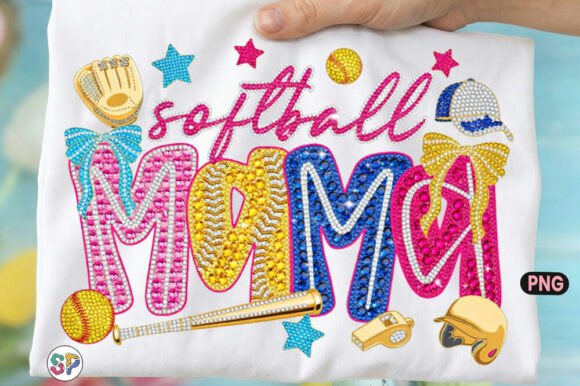 Bling Softball Mama: Coquette Graphics for T-Shirt Designs