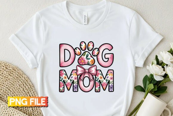 Dog Mom Coquette Bow Png: Graphics for T-Shirt Designs