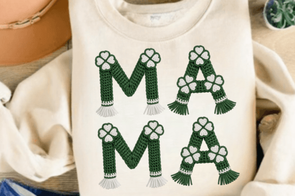 Faux Yarn Lucky Mama PNG: Graphics & Illustrations