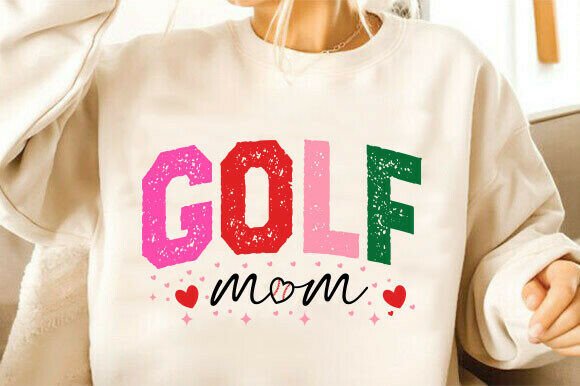 Golf Mom PNG: Graphics for T-Shirt Designs