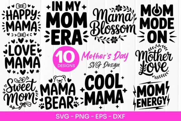 Mom Era Quotes: Graphics & Illustrations for Crafts