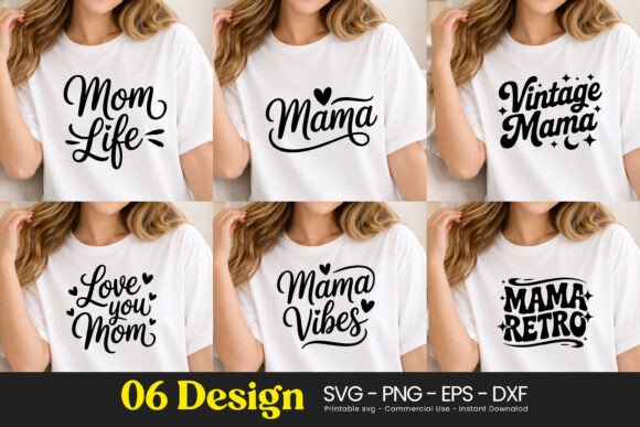 Mom Life Mama Vintage Retro SVG PNG Graphics & Illustrations