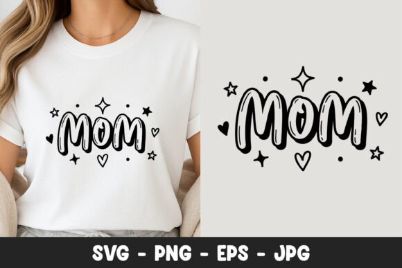 Mom Word Cute Stars: Graphics & Illustrations Review