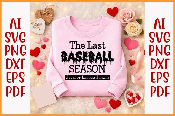 Senior Baseball Mom PNG: Graphics for T-Shirt Designs