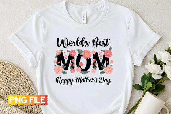 World's Best Mom PNG: Graphics for T-Shirt Designs